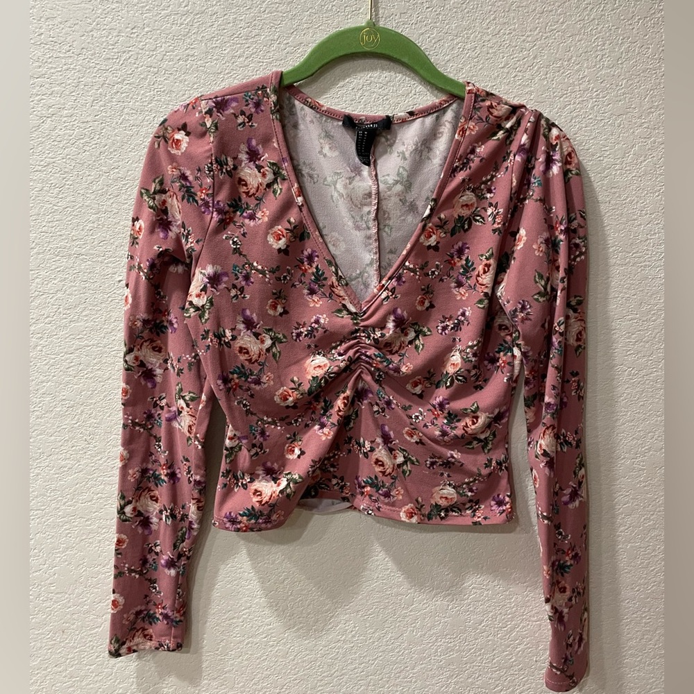 Forever 21 floral crop top